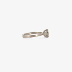 18k palladium & clear soft grey diamond ring, 1.01ct