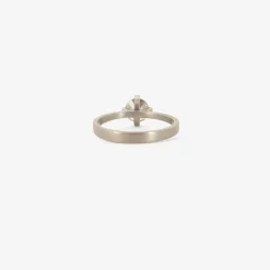 18k palladium & clear soft grey diamond ring, 1.01ct