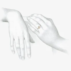 18k palladium & pear shaped clear diamond ring, 0.98ct