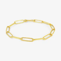 22k paperlink chain bracelet