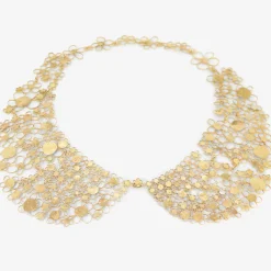18k peter pan squash collar with one touch of silver