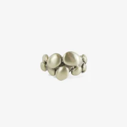 14k pile of pebbles ring