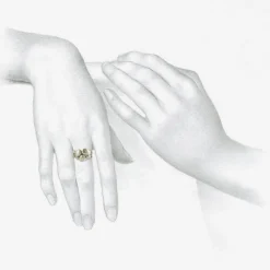 14k pile of pebbles ring