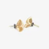 18k pink gold & black diamond moth wings
