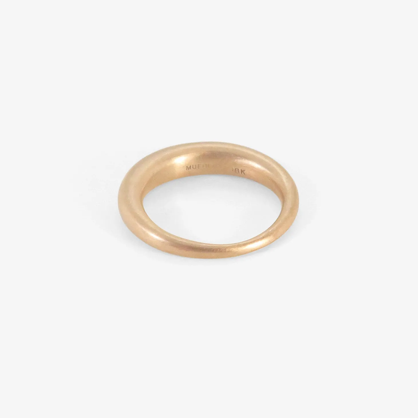 18k pink gold ring, size 8 1/4