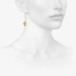 14k pink pearl small hoop clusters