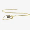 18k raccoon rib pendant with labradorite on chain