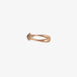 18k rose gold & cushion shaped carbon diamond ring, 1.25ct