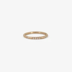 14k rose gold & white diamond "i love you" band