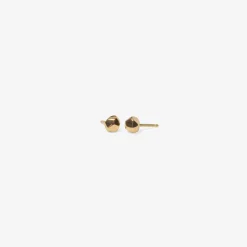 14k rose gold tiny pebble studs