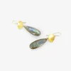18k scallop & labradorite drop earrings