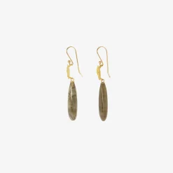 18k scallop & labradorite drop earrings
