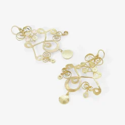 18k scribbly studio sweep earrings