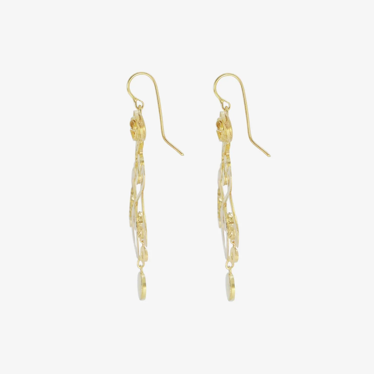 18k scribbly studio sweep earrings