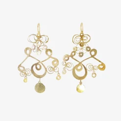 18k scribbly studio sweep earrings