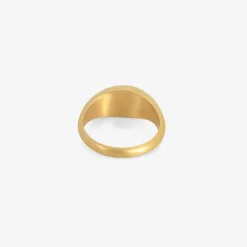 18k signet ring with antique diamonds, .5ct