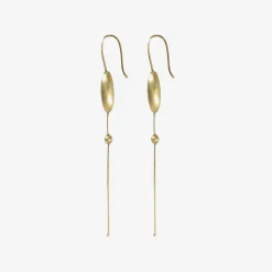 14k simple long egg chains
