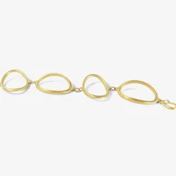 18k simple oval link bracelet