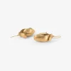 14k small articulated pinecone earrings