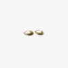 14k small crescent earrings on posts