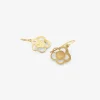 18k small dangly flower earrings