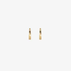 14k small elongated hoops on posts