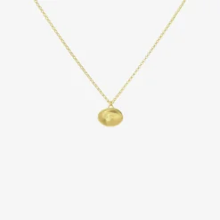18k small eye love token pendant necklace