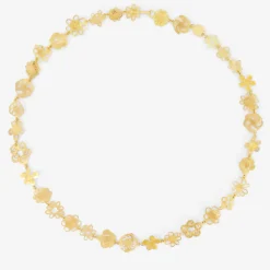 18k small flowery chain necklace