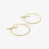 22k small front facing oval hoops