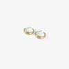 14k small graduated hewn hoop