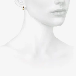 14k small graduated hewn hoop