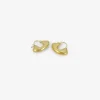 22k small granulated boat earrings