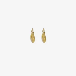 22k small granulated boat earrings