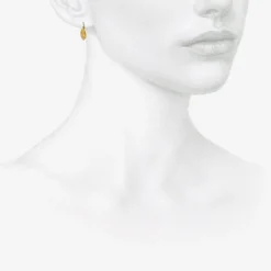 22k small granulated boat earrings