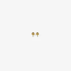 14k small hewn circle studs