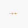 22k small lentil-shaped bulla studs with diamonds