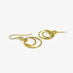 22k small magnolia earrings
