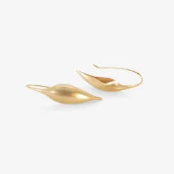 14k small pod earrings