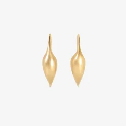 14k small pod earrings