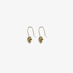 14k small raspberry earrings