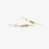 14k small seaweed earrings with keshi pearls & diamonds