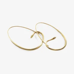 18k small snake hoops