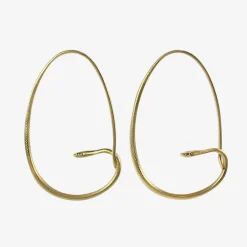 18k small snake hoops