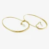18k small snake hoops with clear diamond briolettes