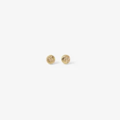14k small snowy ledge studs with diamonds, .12ct