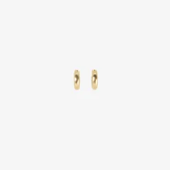 14k small stout hoops on posts
