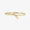 18k snake bangle with champagne diamond eyes