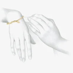 18k snake bangle with champagne diamond eyes