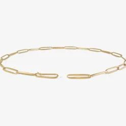 14k solid long link chain