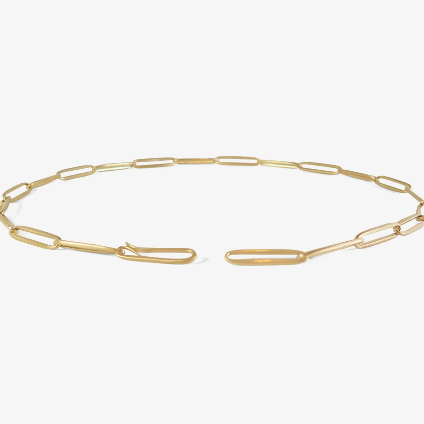14k solid long link chain